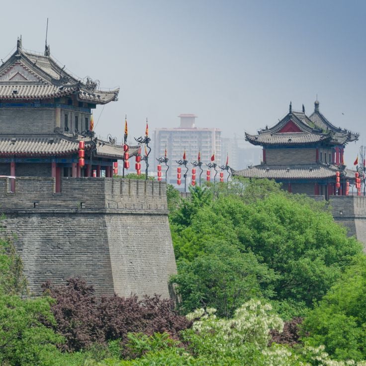 시안 성벽, 산시성