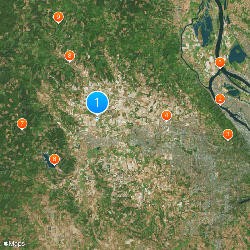 Condado de Washington Mapa