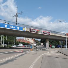 Tram bridge over the Vídeňská street