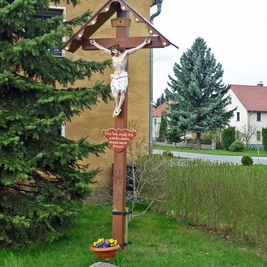 Wegkreuz in Naußlitz an der Delanska
