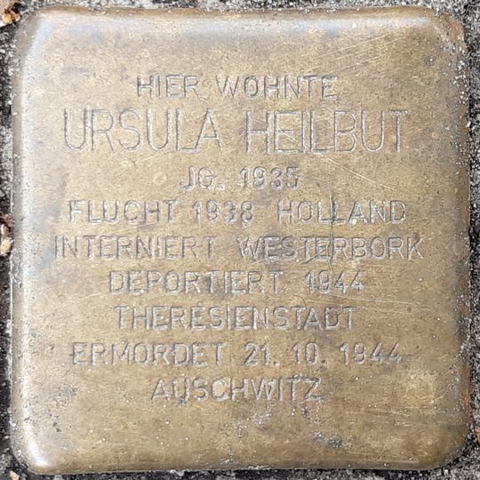 Stolperstein dedicated to Ursula Heilbut