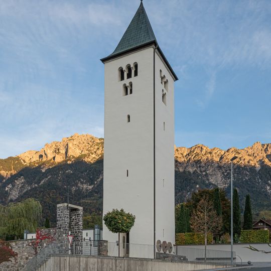 Kirchturm der abgebrochenen alten Pfarrkirche St. Laurentius