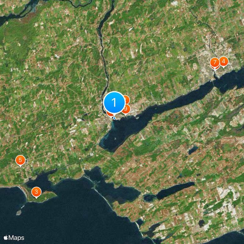 Trent–Severn Waterway Mapa