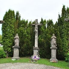 Golgota, súsošie veľkej Kalvári, socha na podstavci II.