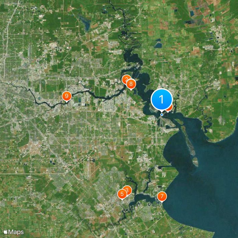 Fred Hartman Bridge Mapa