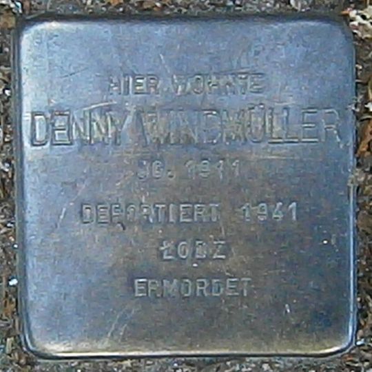 Stolperstein dedicated to Denny Windmüller