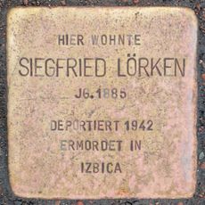 Stolperstein dedicated to Siegfried Lörken