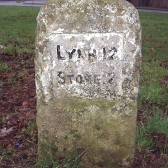 Milestone, opp. village hall, Church Rd