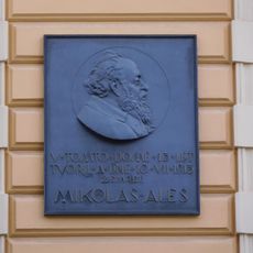 Plaque to Mikoláš Aleš