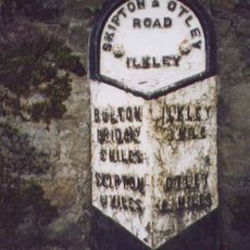 Milestone, Skipton Road, jct with Bolton Bridge Road (B6382)