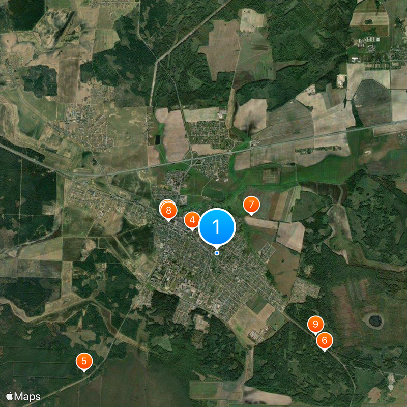 Červień Map