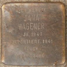 Stolperstein dedicated to Jana Wagener