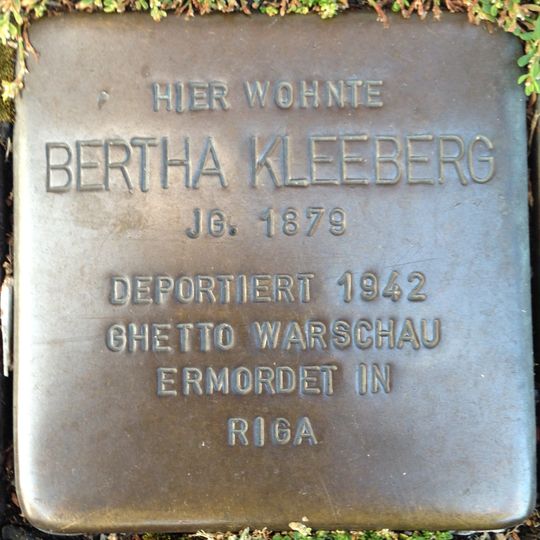 Stolperstein für Bertha Kleeberg