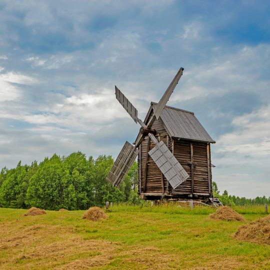 Мельница ветряная – столбовка на раме