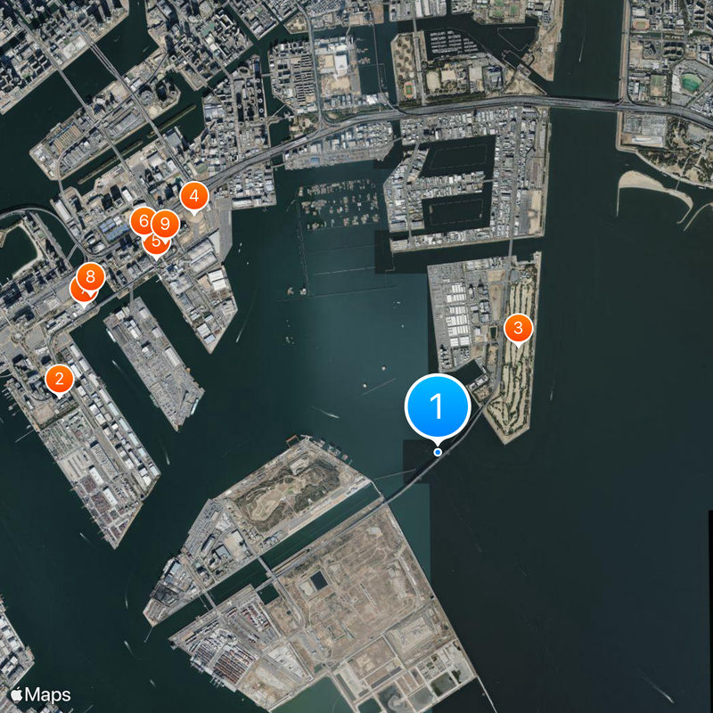 Tokyo Gate Bridge Map