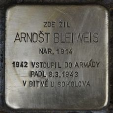 Stolperstein en memoria de Arnošt Bleiweis