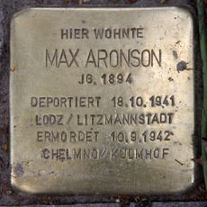 Stolperstein en memoria de Max Aronson