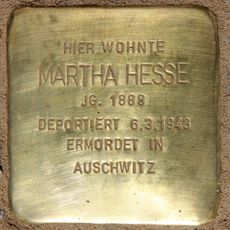 Stolperstein dedicated to Martha Hesse