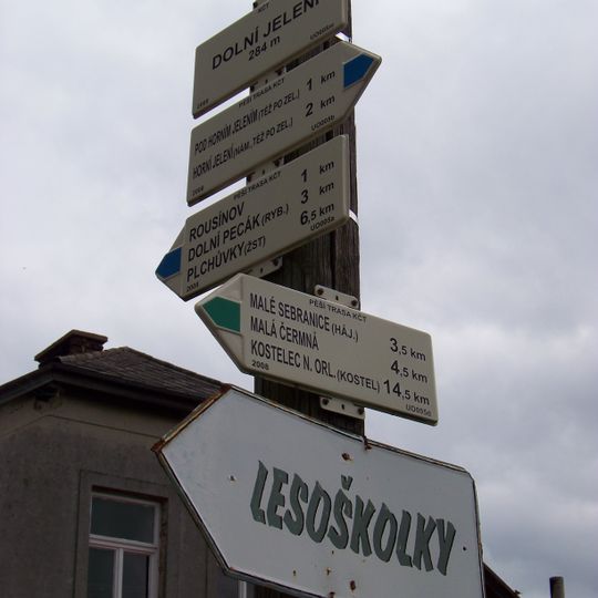 Rozcestník Dolní Jelení