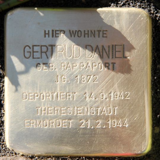 Stolperstein für Gertrud Daniel