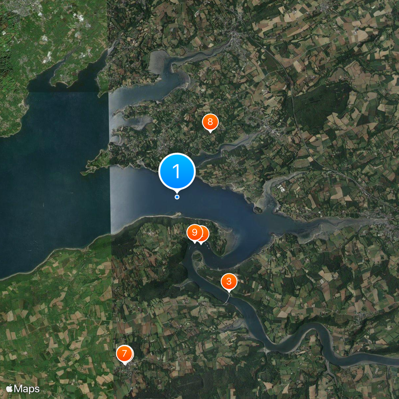 Nantes-Brest canal Map