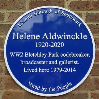 Helene Aldwinckle blue plaque