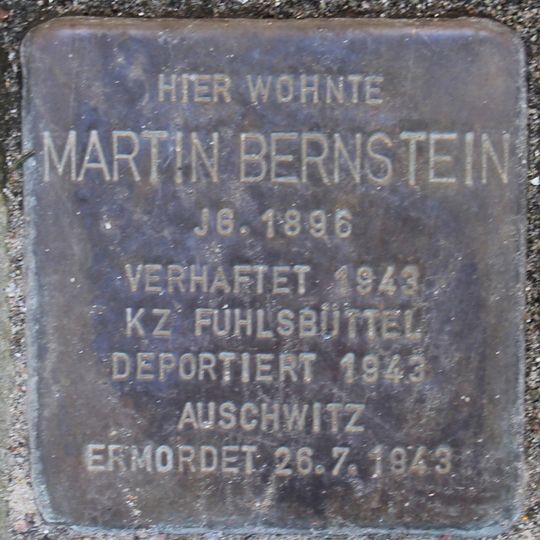Stolperstein en memoria de Martin Bernstein