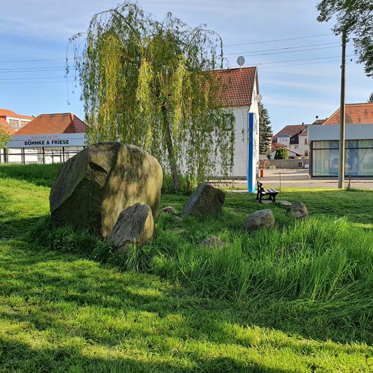 Glacial erratic rocks at Arnoldplatz, Leipzig-Sommerfeld