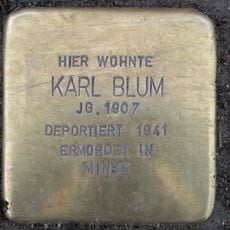 Stolperstein dedicated to Karl Blum