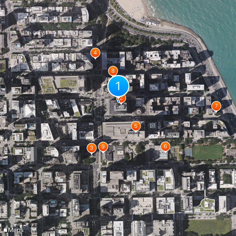360 Chicago Observation Deck Mapa