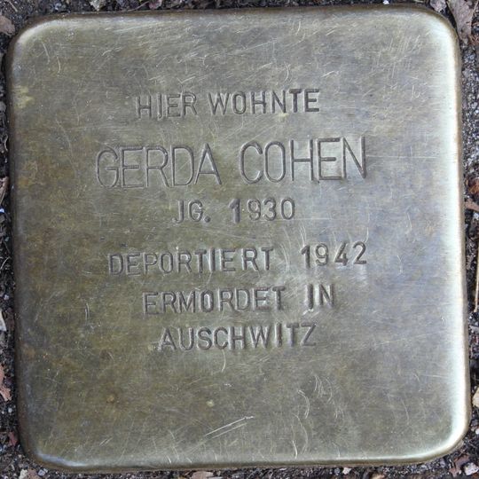 Stolperstein en memoria de Gerda Cohen