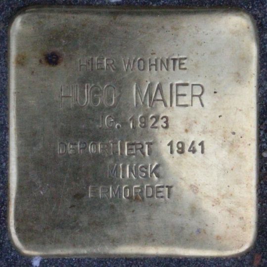 Stolperstein à la mémoire de Hugo Maier