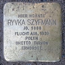 Stolperstein dedicated to Ryvka Szyfmann