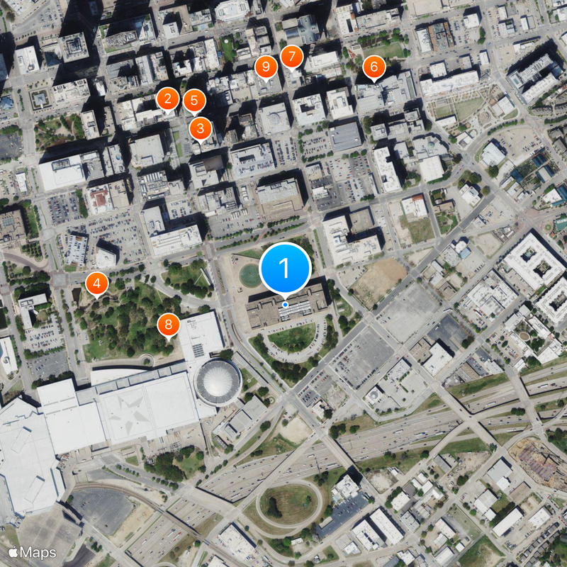 Dallas City Hall Mapa