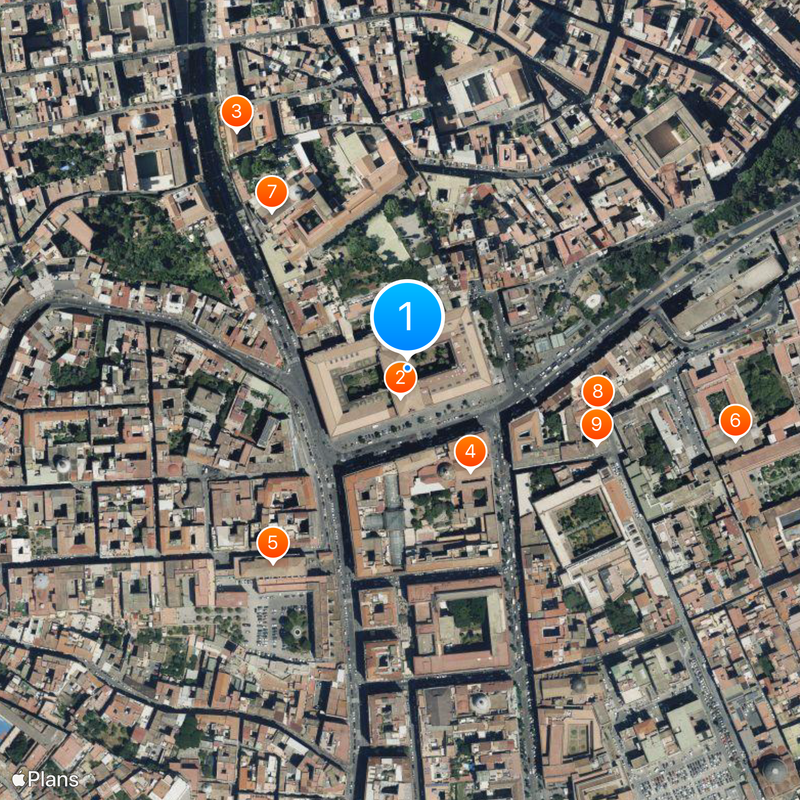 Archäologisches Nationalmuseum Neapel Karte