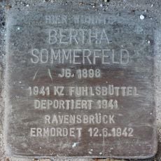 Stolperstein en memoria de Bertha Sommerfeld