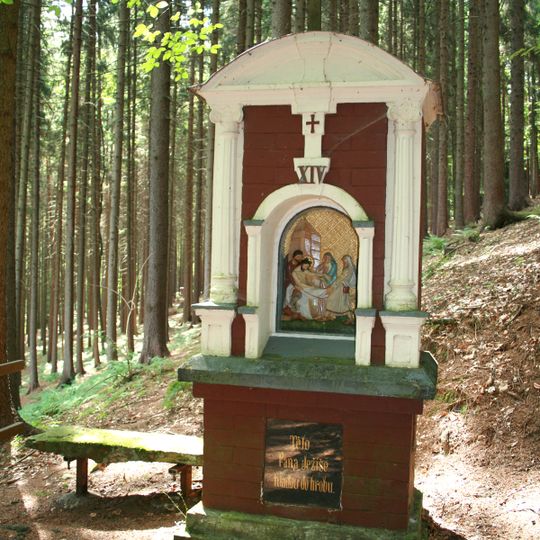 Křížová cesta, boží muka XIV v Přepychách v Dřízně