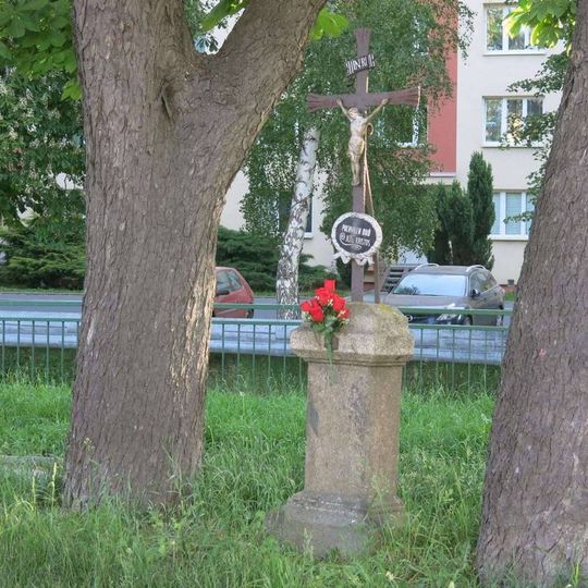 Kříž v Nádražní ulici v Klatovech