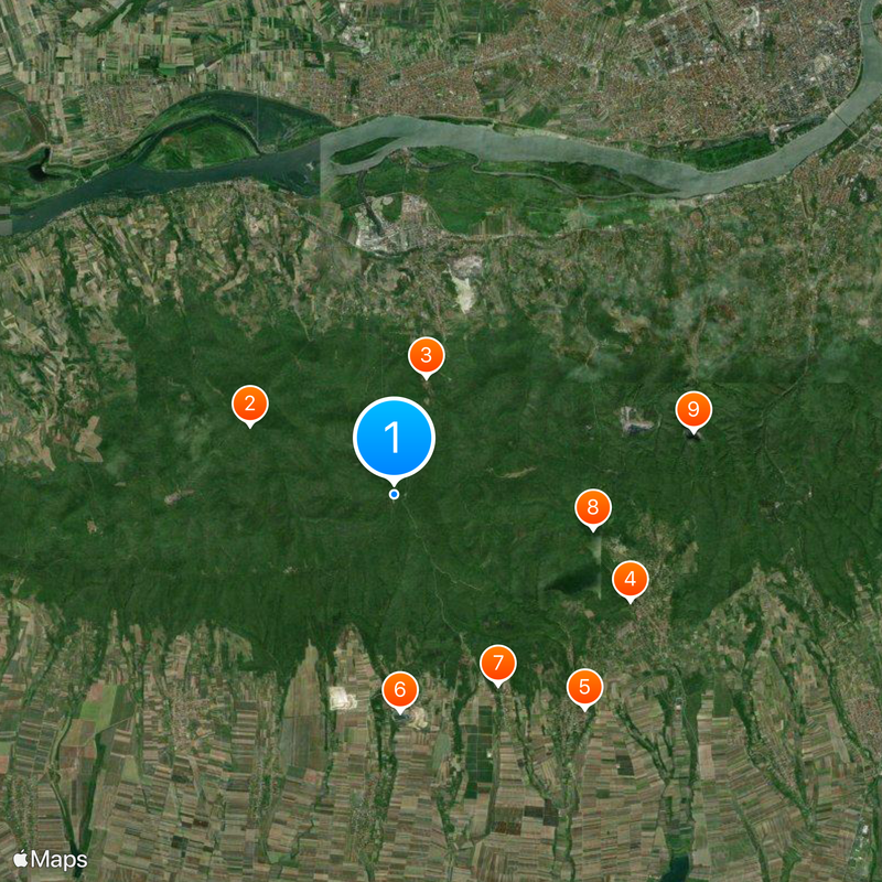 Fruška Gora Map