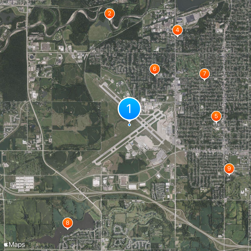 Des Moines International Airport Map