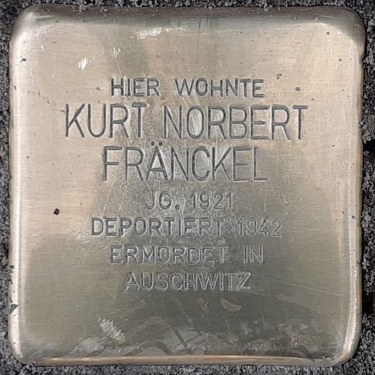 Stolperstein en memoria de Kurt Norbert Fränckel