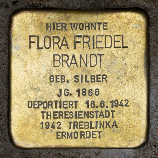 Stolperstein dedicated to Flora Friedel Brandt