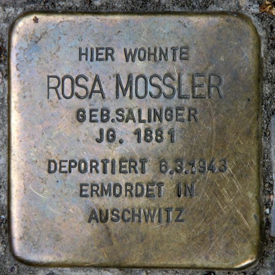Stolperstein en memoria de Rosa Mossler