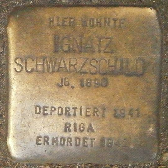 Stolperstein für Ignatz Schwarzschild