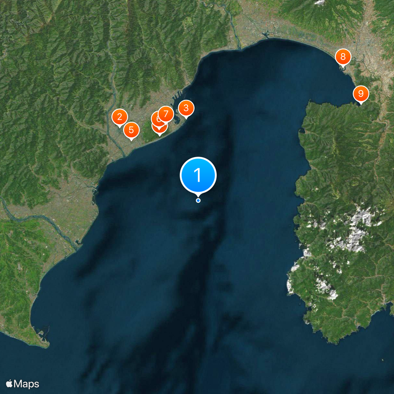Suruga Bay Map