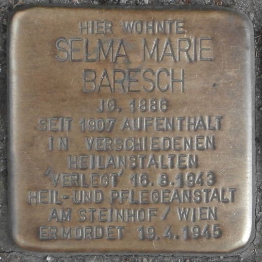 Stolperstein en memoria de Selma Marie Baresch