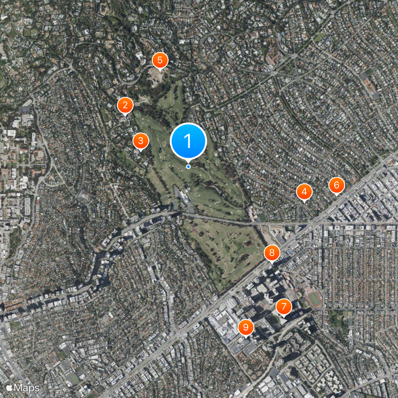 Los Angeles Country Club Karte