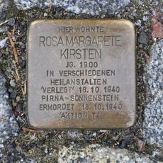 Stolperstein dedicated to Rosa Margarete Kirsten