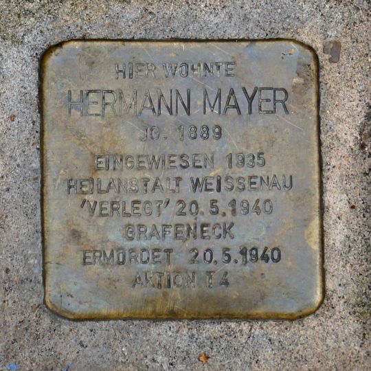 Stolperstein en memoria de Herrmann Mayer