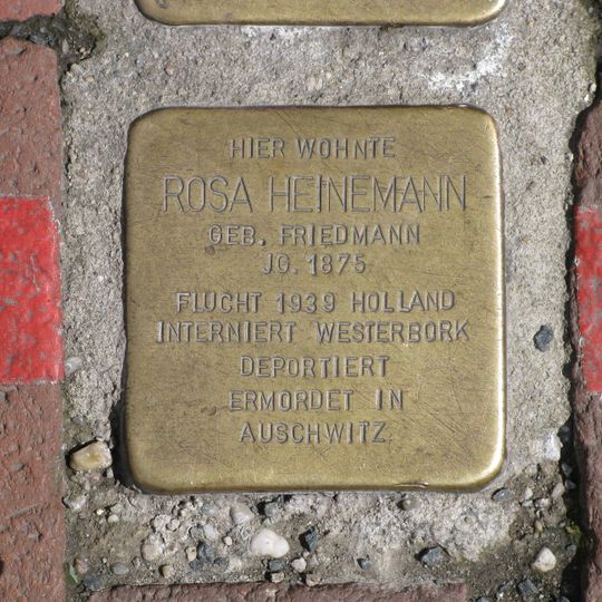 Stolperstein en memoria de Rosa Heinemann